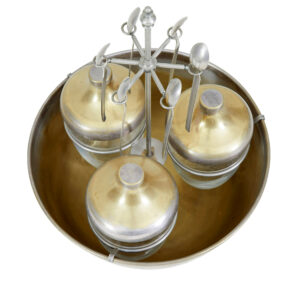 Early 20th Century Decorative Scandinavian Caviar Ice Server Set — thumbnail 5