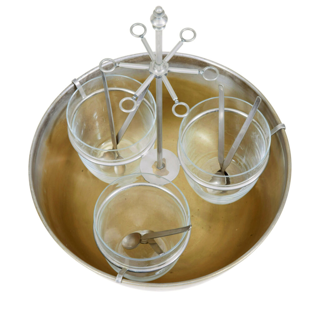 Early 20th Century Decorative Scandinavian Caviar Ice Server Set — image 4
