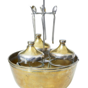 EARLY 20TH CENTURY DECORATIVE SCANDINAVIAN CAVIAR ICE SERVER SET