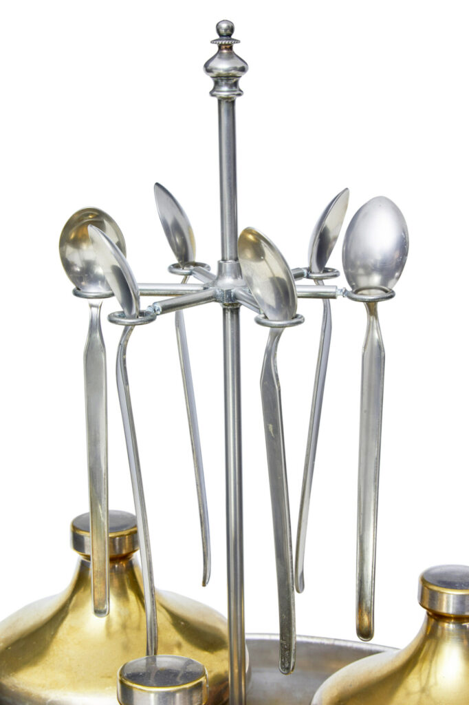 Early 20th Century Decorative Scandinavian Caviar Ice Server Set — image 6