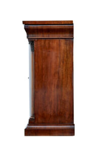 Mid 19th Century Danish Empire Mahogany Mirror on Cabinet — thumbnail 7