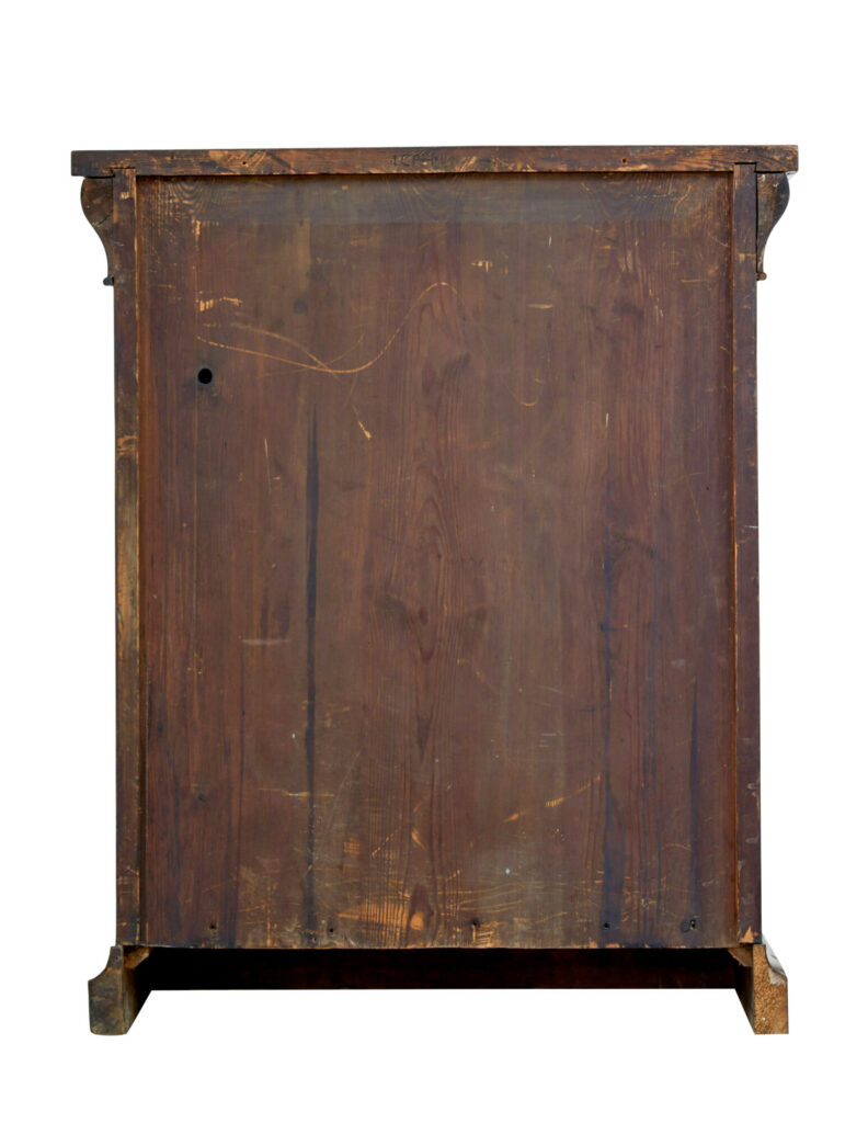 Mid 19th Century Danish Empire Mahogany Mirror on Cabinet — image 6