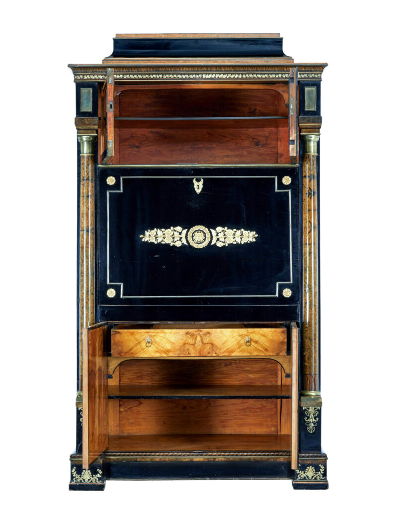 Early 19th Century Biedermeier Ebonised Birch Escritoire — image 22