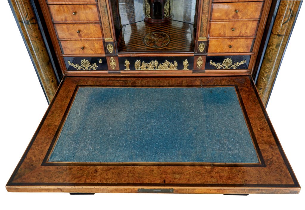 Early 19th Century Biedermeier Ebonised Birch Escritoire — image 14