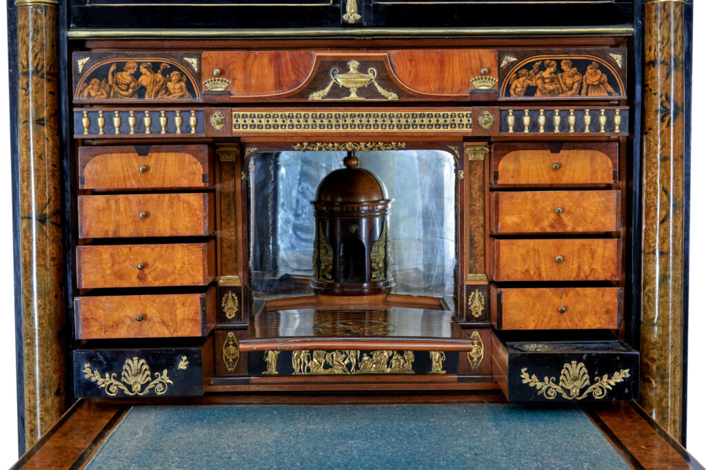 Early 19th Century Biedermeier Ebonised Birch Escritoire — image 10