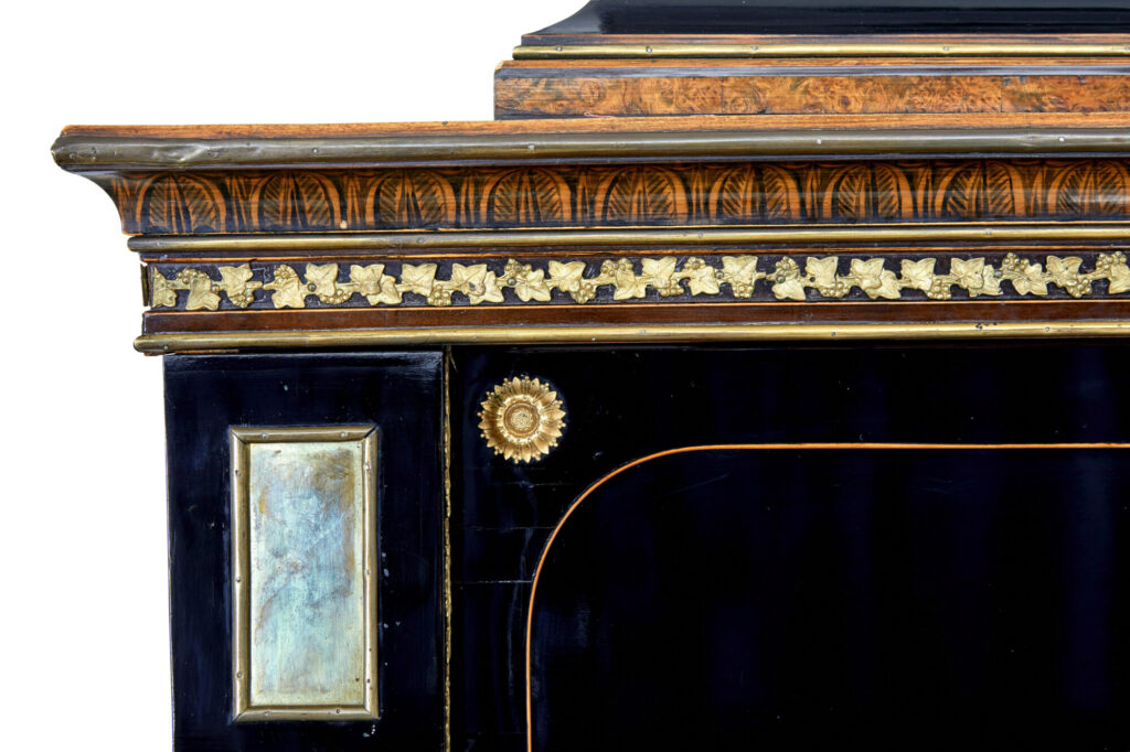 Early 19th Century Biedermeier Ebonised Birch Escritoire — image 6