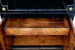 Early 19th Century Biedermeier Ebonised Birch Escritoire — thumbnail 4