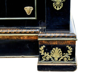 Early 19th Century Biedermeier Ebonised Birch Escritoire — thumbnail 2