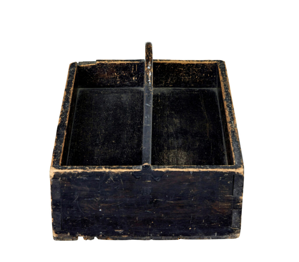 19th Century Scandinavian Rustic Pine Cutlery Box — image 5