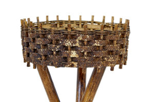Pair of Mid 20th Century Woven Plant Stands — thumbnail 4