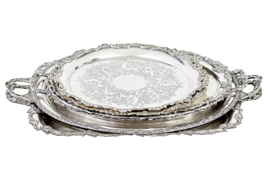 Collection of 7 20th Century Silver Plate Trays