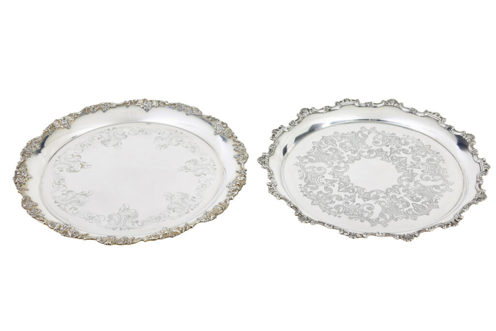 Collection of 7 20th Century Silver Plate Trays — image 9