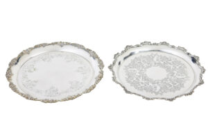 Collection of 7 20th Century Silver Plate Trays — thumbnail 9