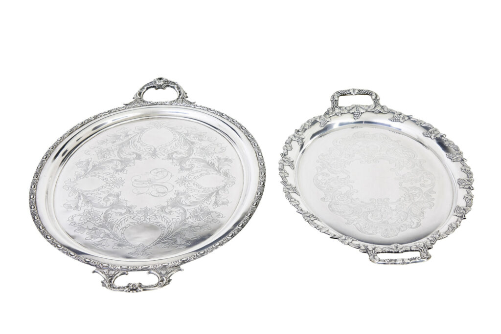 Collection of 7 20th Century Silver Plate Trays — image 5