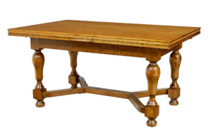 Early 20th Century Birch Extending Dining Table — thumbnail 2