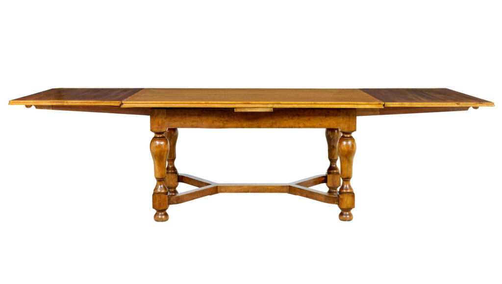 Early 20th Century Birch Extending Dining Table — image 8