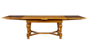 Early 20th Century Birch Extending Dining Table — thumbnail 8