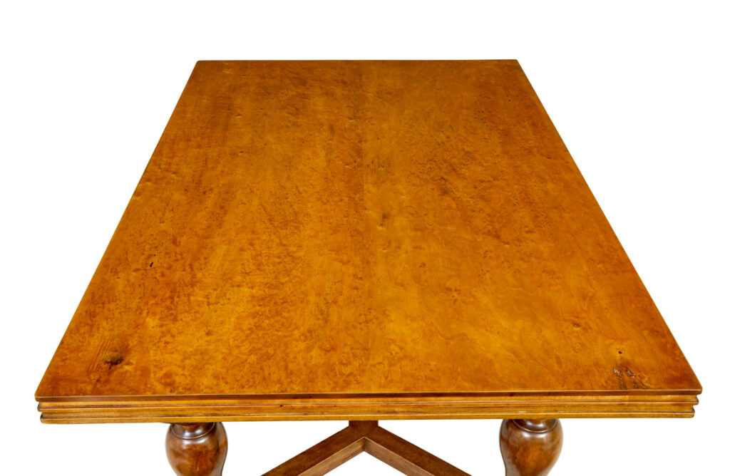 Early 20th Century Birch Extending Dining Table — image 5