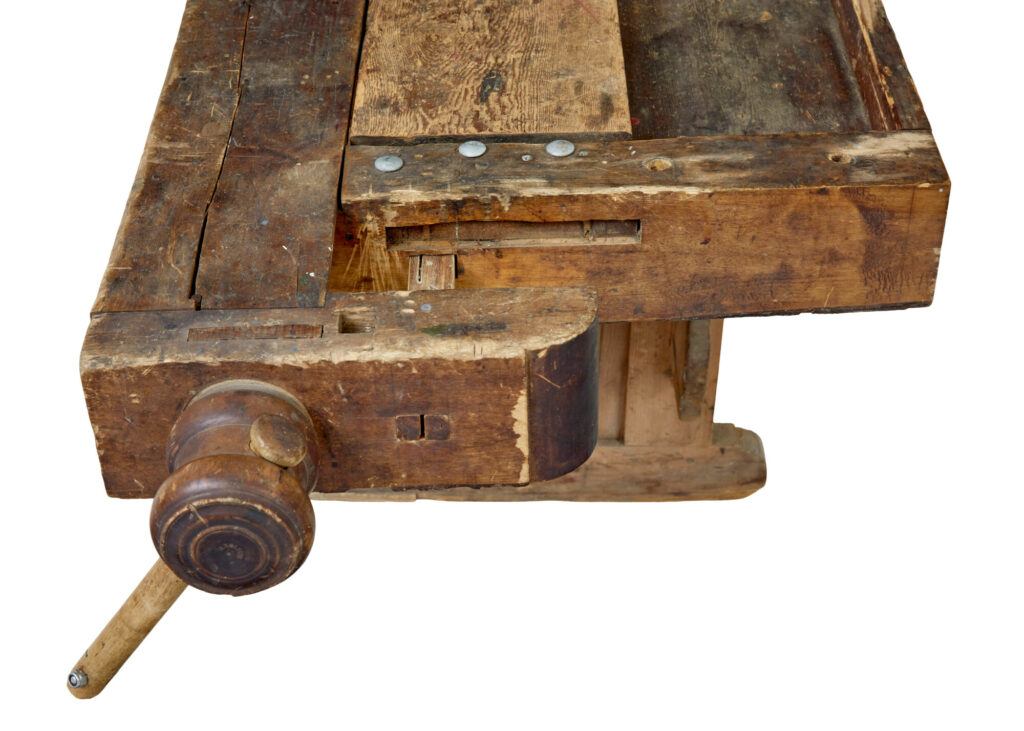 19th Century Scandinavian Trestle Pine Workbench — image 5