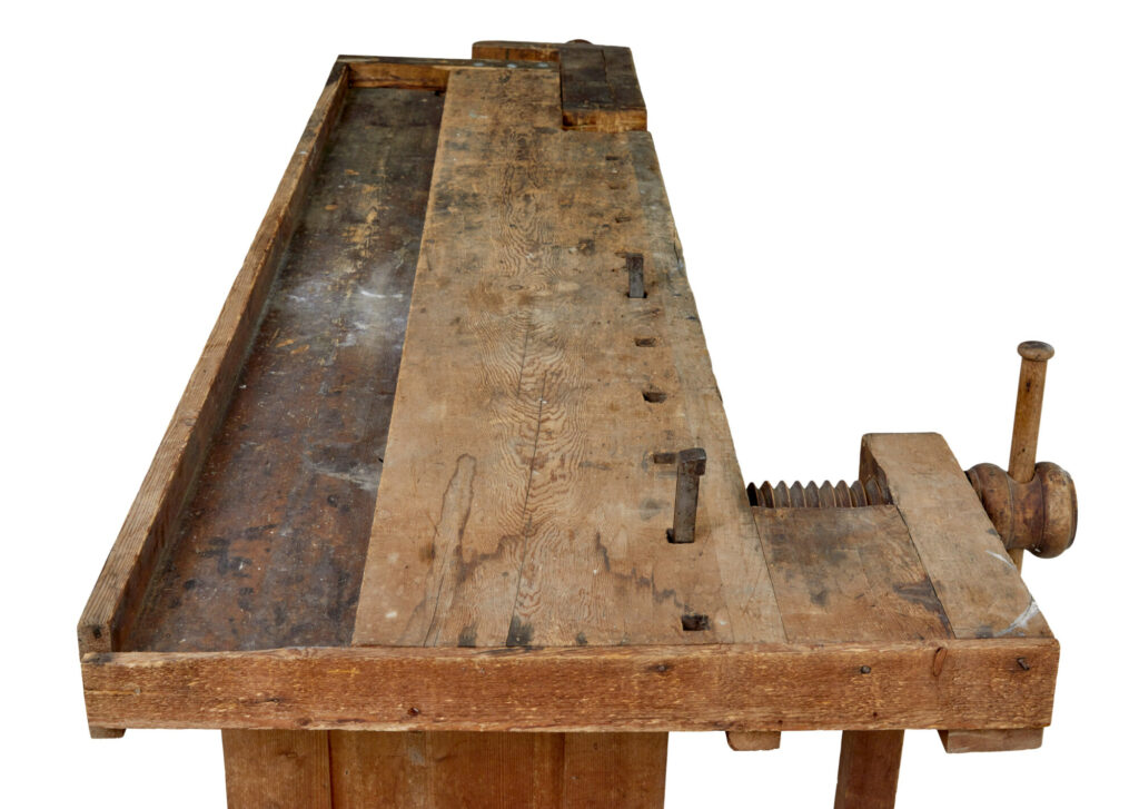 19th Century Scandinavian Trestle Pine Workbench — image 2