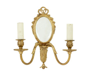Pair of Mid 20th Century Ormolu Mirrored Wall Lights — thumbnail 6