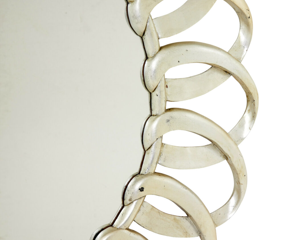 Silver Gilt Rococo Revival Wall Mirror — image 4