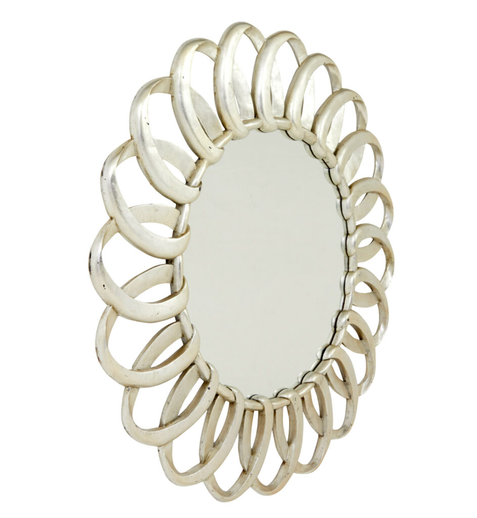 Silver Gilt Rococo Revival Wall Mirror — image 3