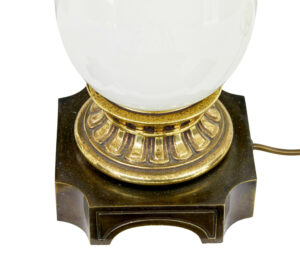 Pair of Art Deco Influenced Brass and Glass Table Lamps — thumbnail 2