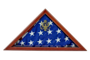 American Flag in Glazed Presentation Cabinet — thumbnail 3