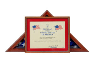 American Flag in Glazed Presentation Cabinet — thumbnail 2