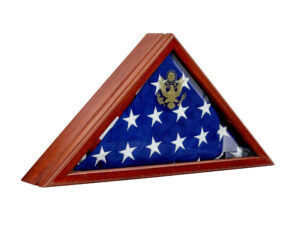 American Flag in Glazed Presentation Cabinet — thumbnail 5