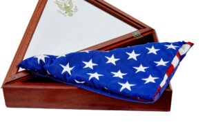 American Flag in Glazed Presentation Cabinet — thumbnail 4