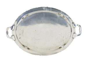 Collection of 3 Silver Plate Ornate Trays — thumbnail 6