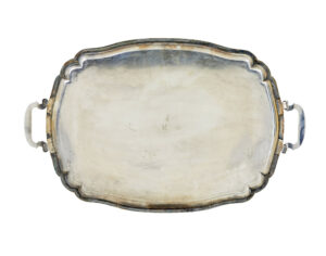 Collection of 3 Silver Plate Ornate Trays — thumbnail 4