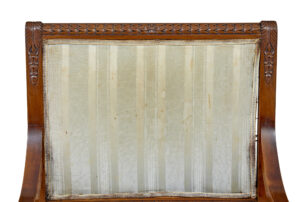 Early 20th Century 7 Piece Carved Walnut Empire Revival Suite — thumbnail 6