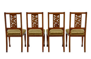 Early 20th Century 7 Piece Carved Walnut Empire Revival Suite — thumbnail 3