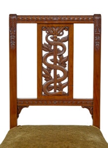 Early 20th Century 7 Piece Carved Walnut Empire Revival Suite — thumbnail 2