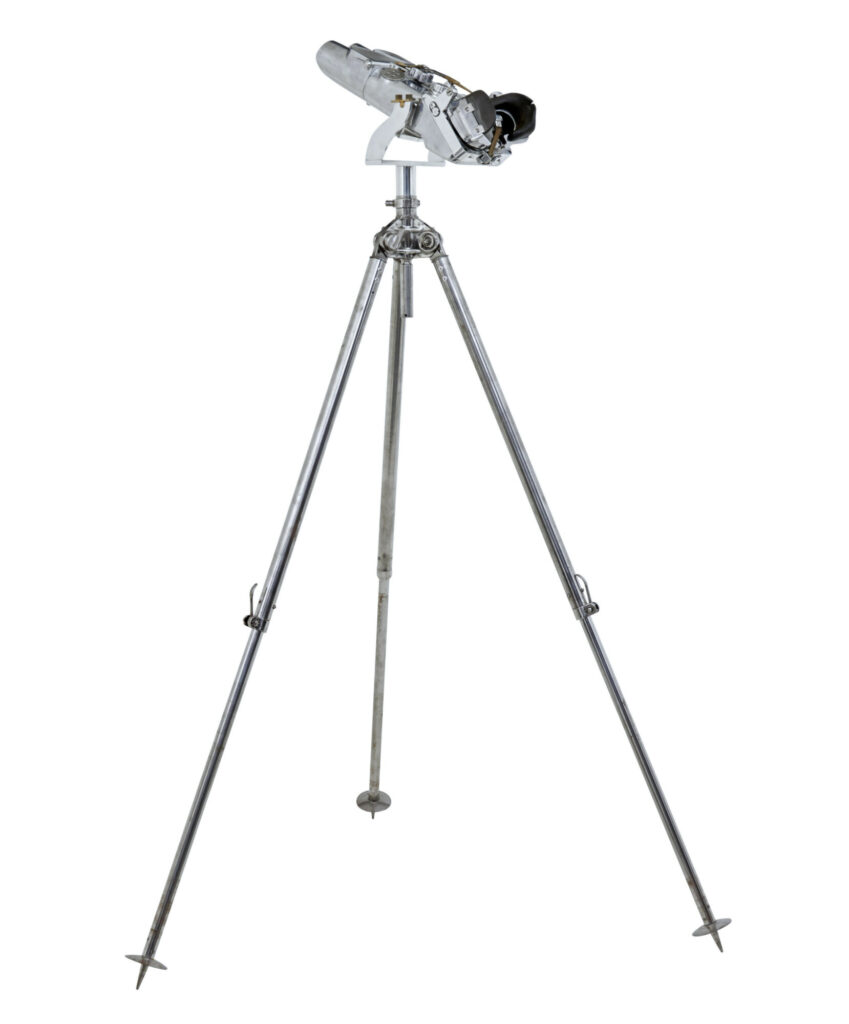 Pair of Ww2 Polished Steel German Rangefinder Flak Binoculars — image 7