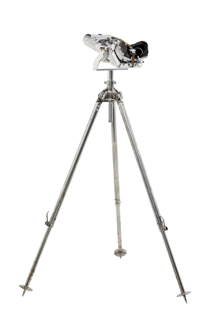 Pair of Ww2 Polished Steel German Rangefinder Flak Binoculars — image 5