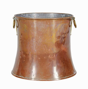 19th Century Shaped Copper and Brass Log Bin — thumbnail 4