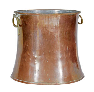 19th Century Shaped Copper and Brass Log Bin — thumbnail 2