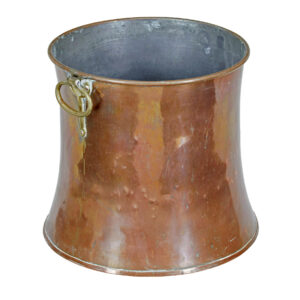 19TH CENTURY SHAPED COPPER AND BRASS LOG BIN