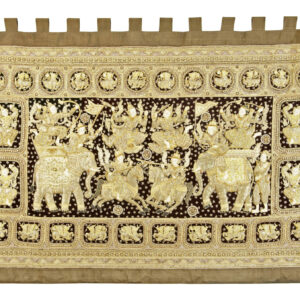 STUNNING 20TH CENTURY LARGE INDIAN NEEDLEWORK WALL HANGING