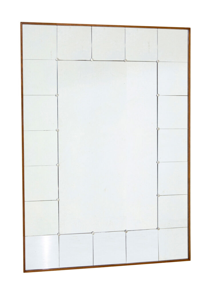 Large Mid Century Scandinavian Panelled Wall Mirror — image 2