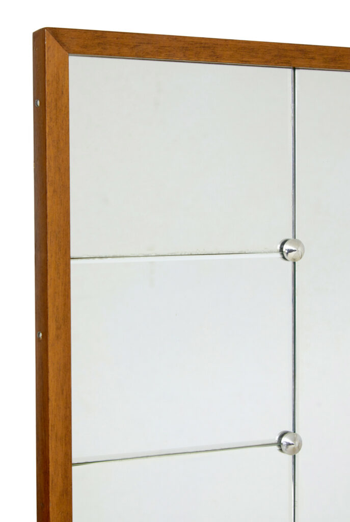 Large Scandinavian Mid Century Oak Framed Mirror — image 5