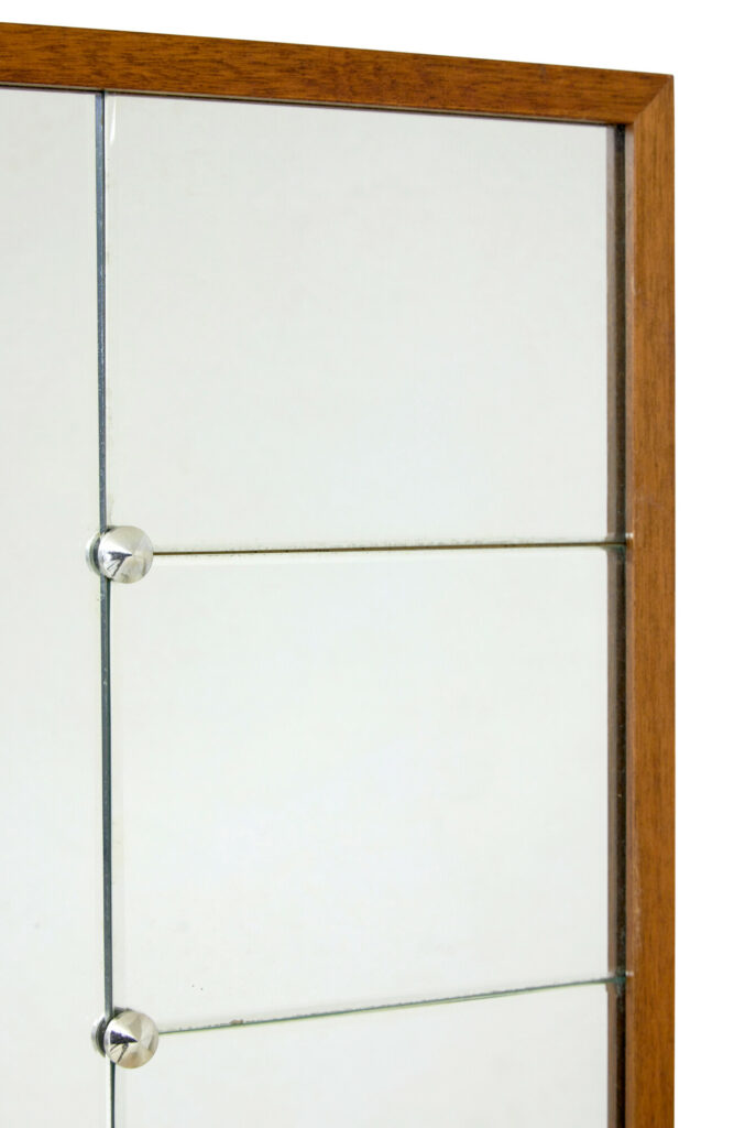Large Scandinavian Mid Century Oak Framed Mirror — image 4