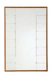 LARGE SCANDINAVIAN MID CENTURY OAK FRAMED MIRROR