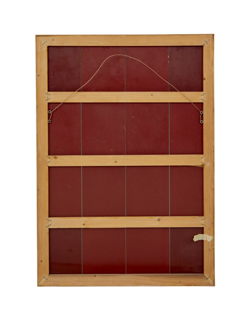 Mid Century Scandinavian Teak Segmented Wall Mirror — image 5