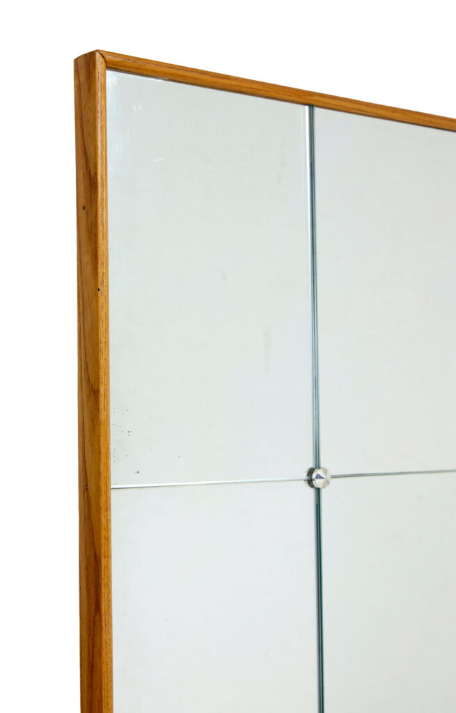 Mid Century Scandinavian Teak Segmented Wall Mirror — image 3