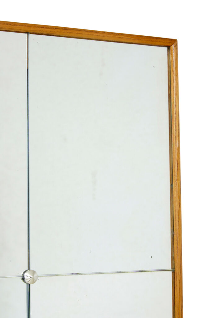 Mid Century Scandinavian Teak Segmented Wall Mirror — image 2
